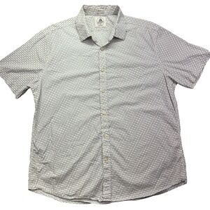 Kennington The‎ Estate Shirt Geometric Print Short Sleeve Casual XXL Boho Peru